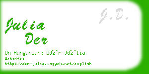 julia der business card